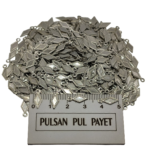 Metal Pirinç Pul Model 343 5x12 mm Nikel