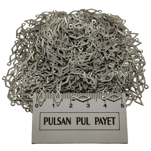 Metal Pirinç Pul Model 344 5x12 mm Nikel