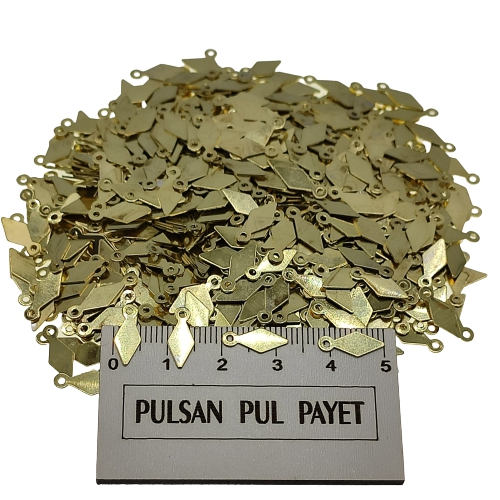 Metal Pirinç Pul Model 345 5x12 mm Altın