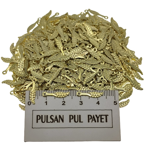 Metal Pirinç Pul Model 348 4x14 mm Altın