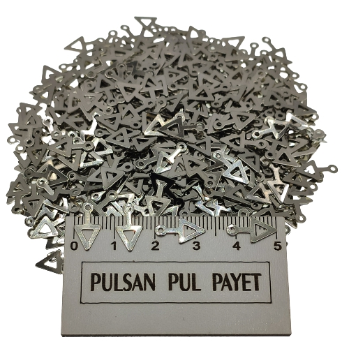 Metal Pirinç Pul Model 355 7x13 mm Nikel