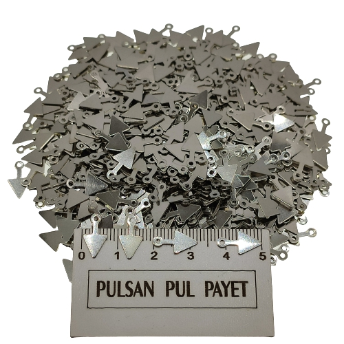 Metal Pirinç Pul Model 356 7x13 mm Nikel