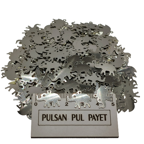 Metal Pirinç Pul Model 358 16x13 mm Nikel